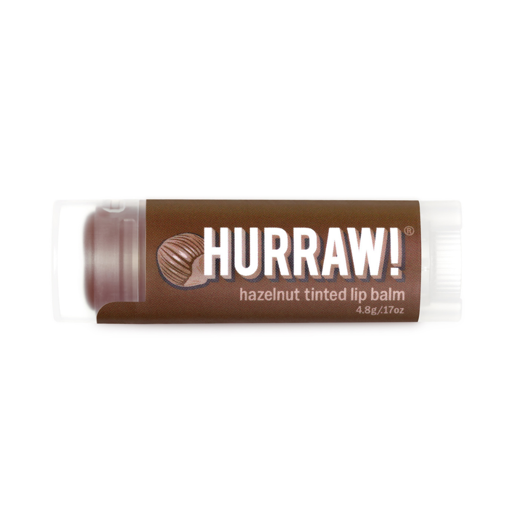HURRAW! Hazelnut Tinted Organic Lip Balm, 4.8 g