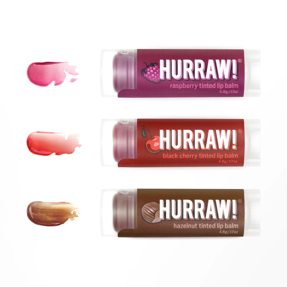 HURRAW! Raspberry Tinted Organic Lip Balm, 4.8 g