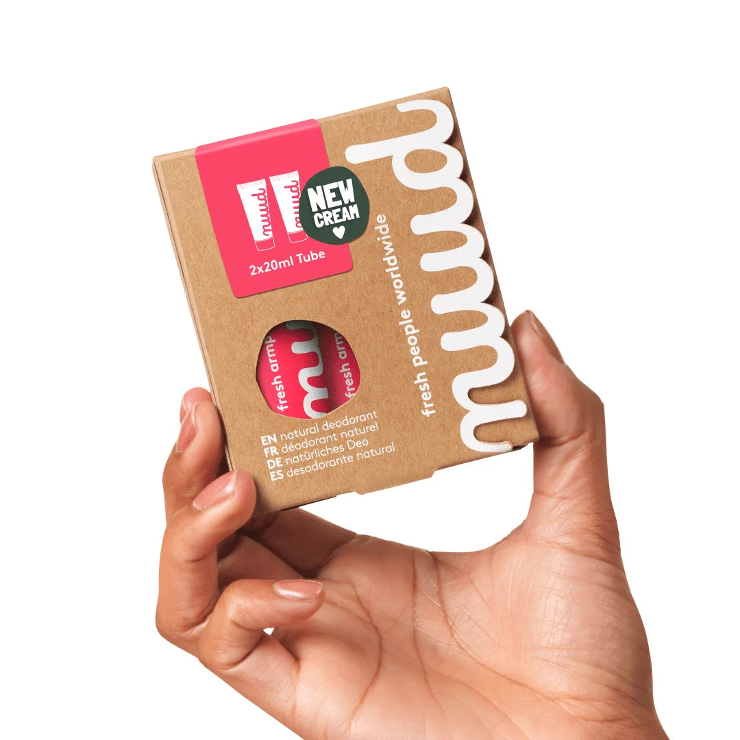 nuud Natural Cream Deodorant Red 2‑Pack, 2×20 ml