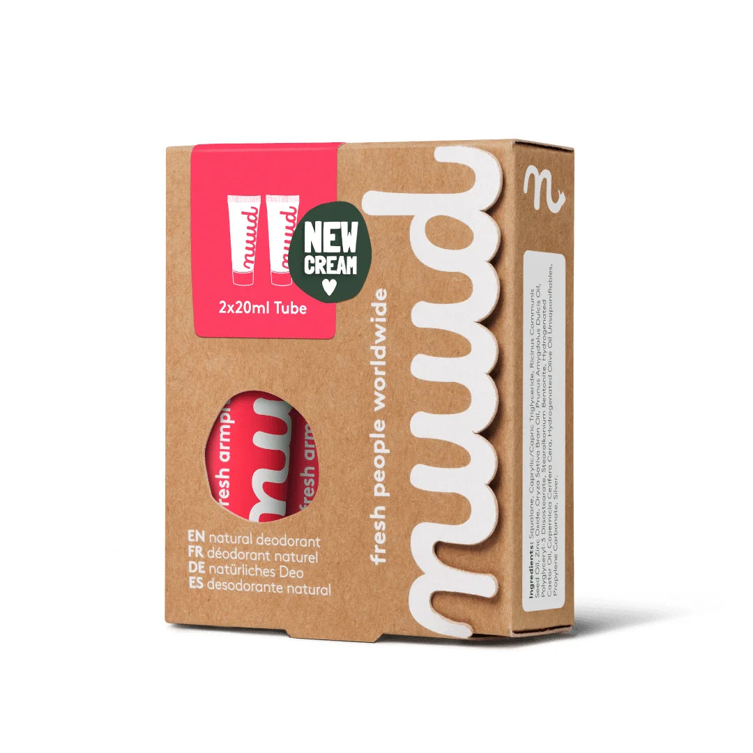 nuud Natural Cream Deodorant Red 2‑Pack, 2×20 ml