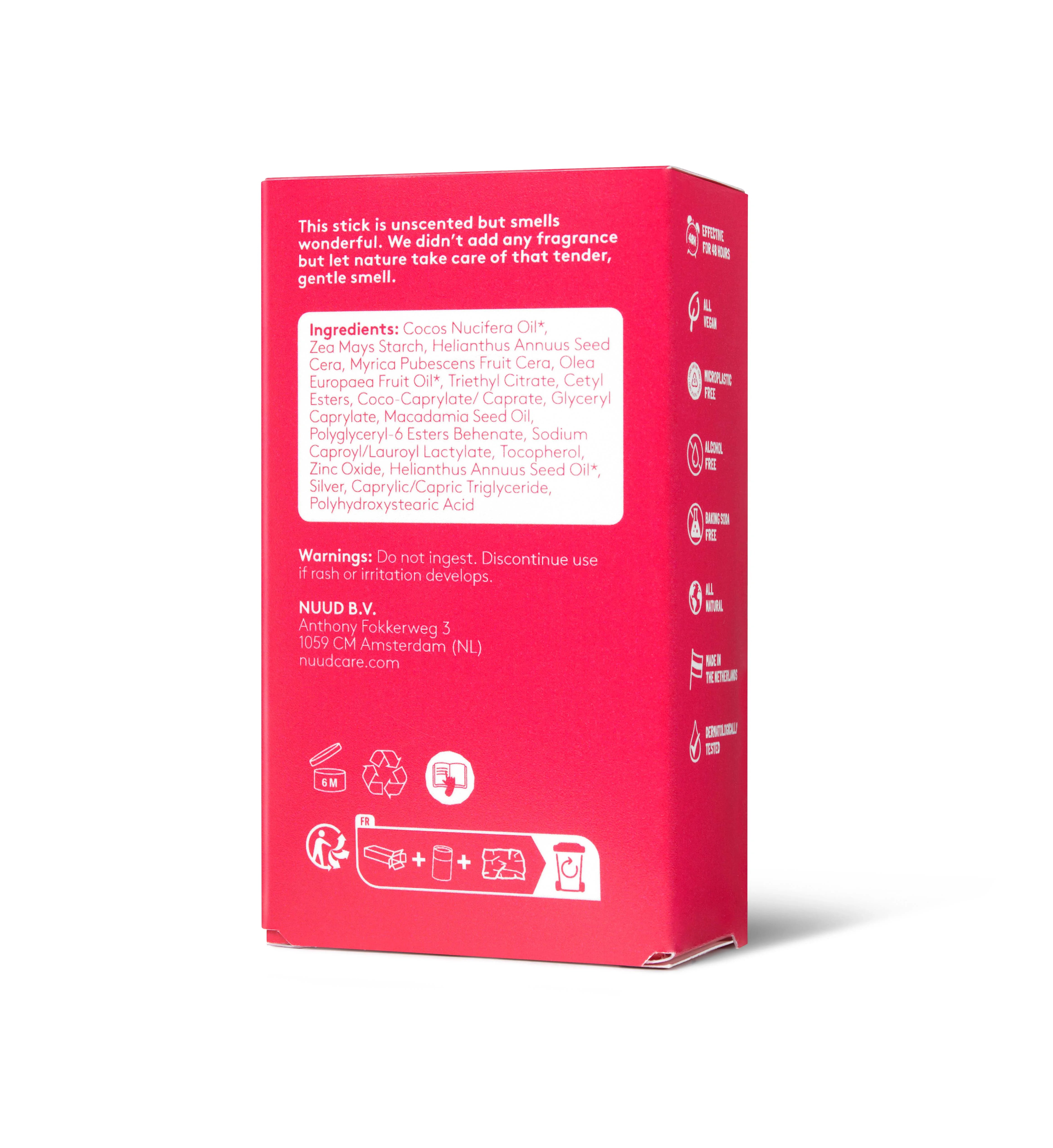 nuud Natural Deodorant Stick, 45 g