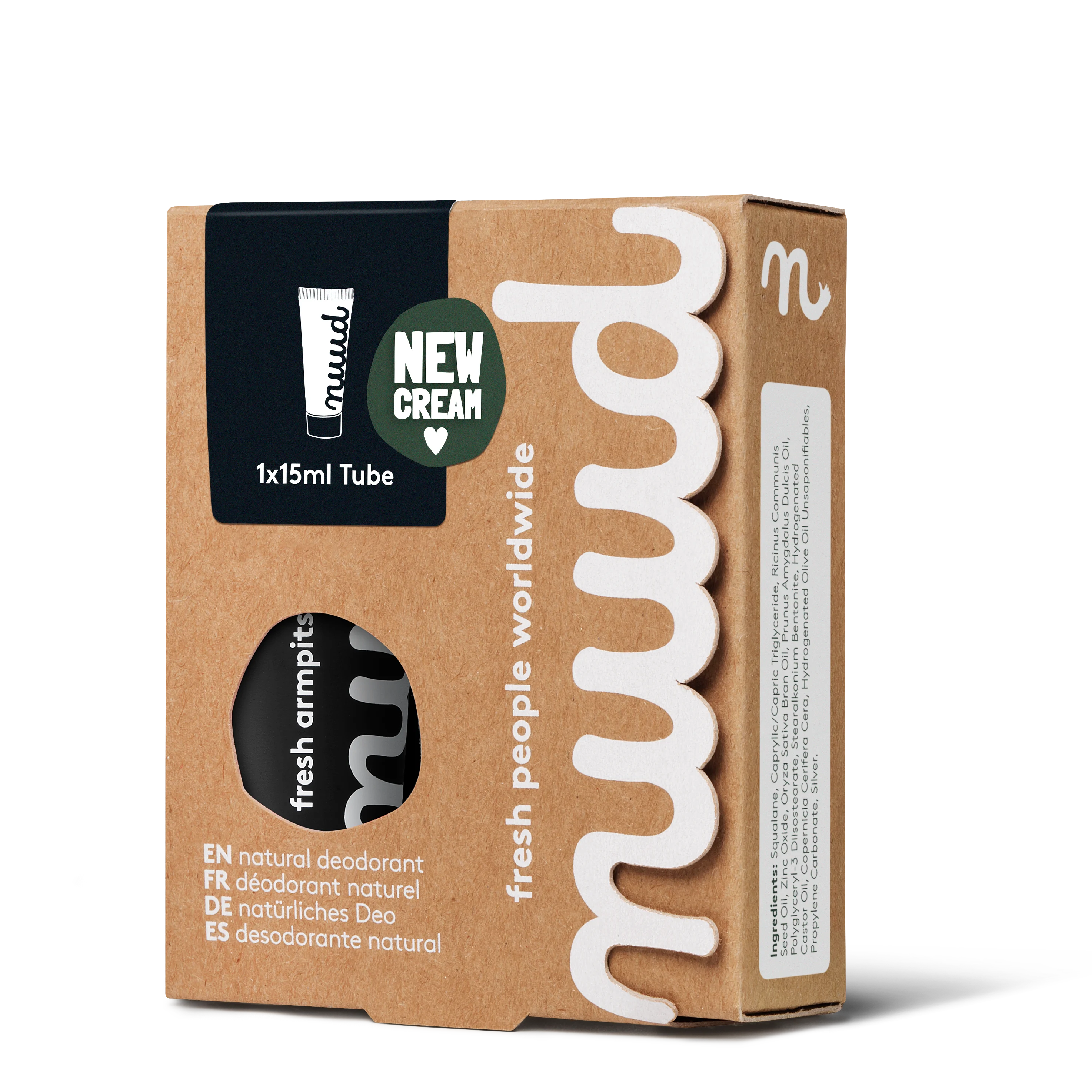 nuud Natural Cream Deodorant, 15 ml