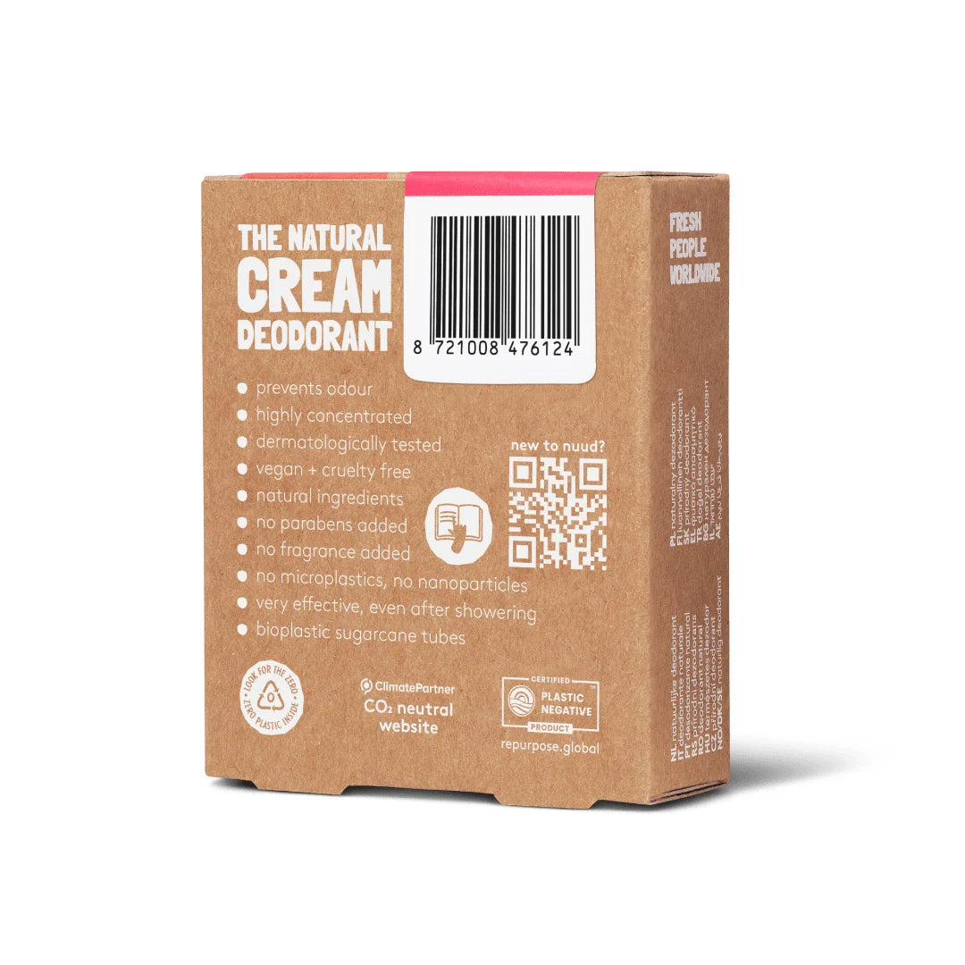 nuud Natural Cream Deodorant, 15 ml