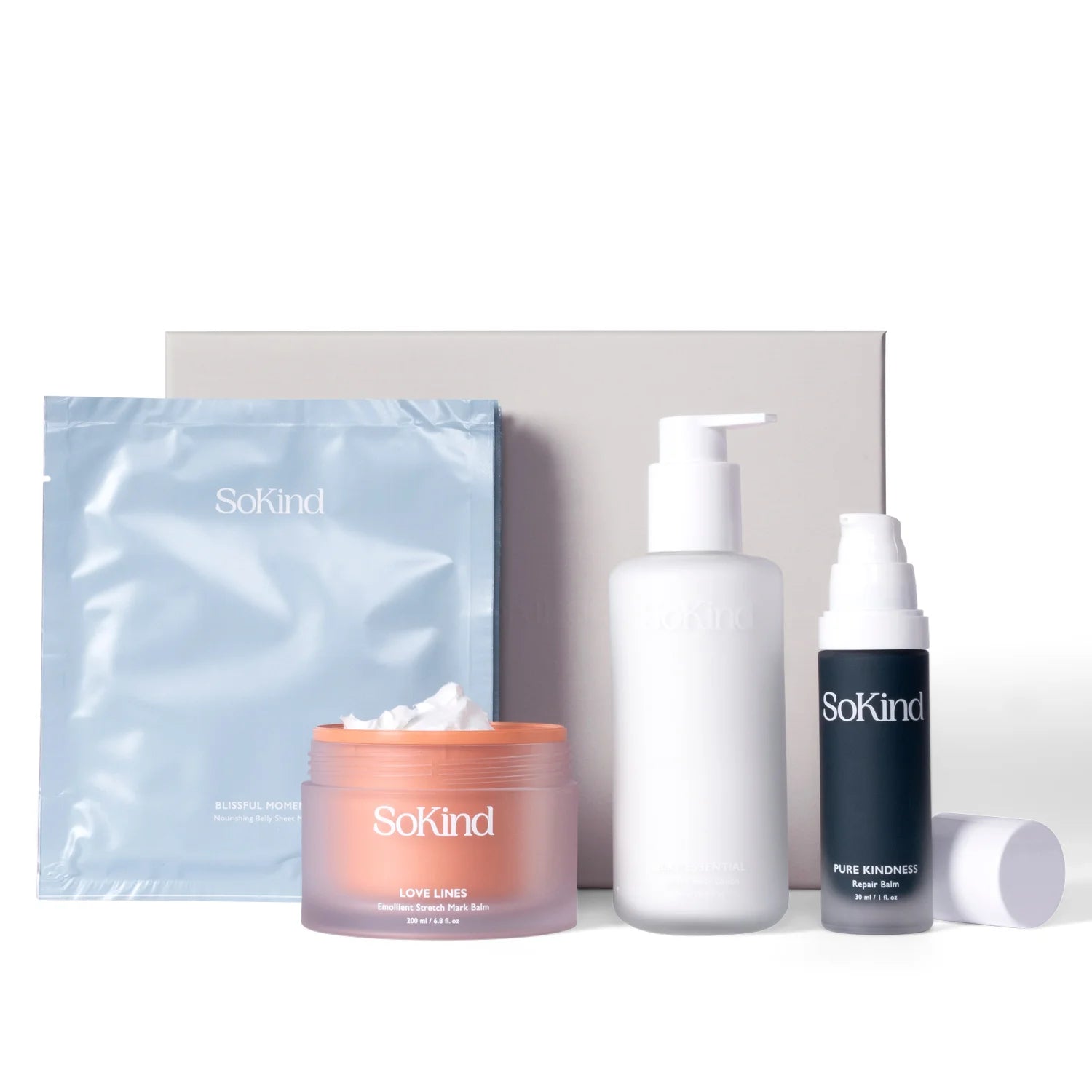 SoKind Pregnancy Body Care Kit, 4‑piece set