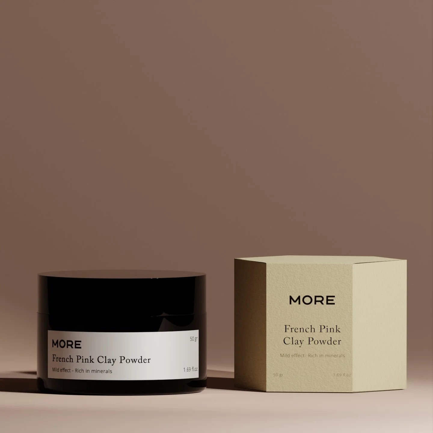 MORE French Pink Clay Detoxifying Face Mask, 50 ml