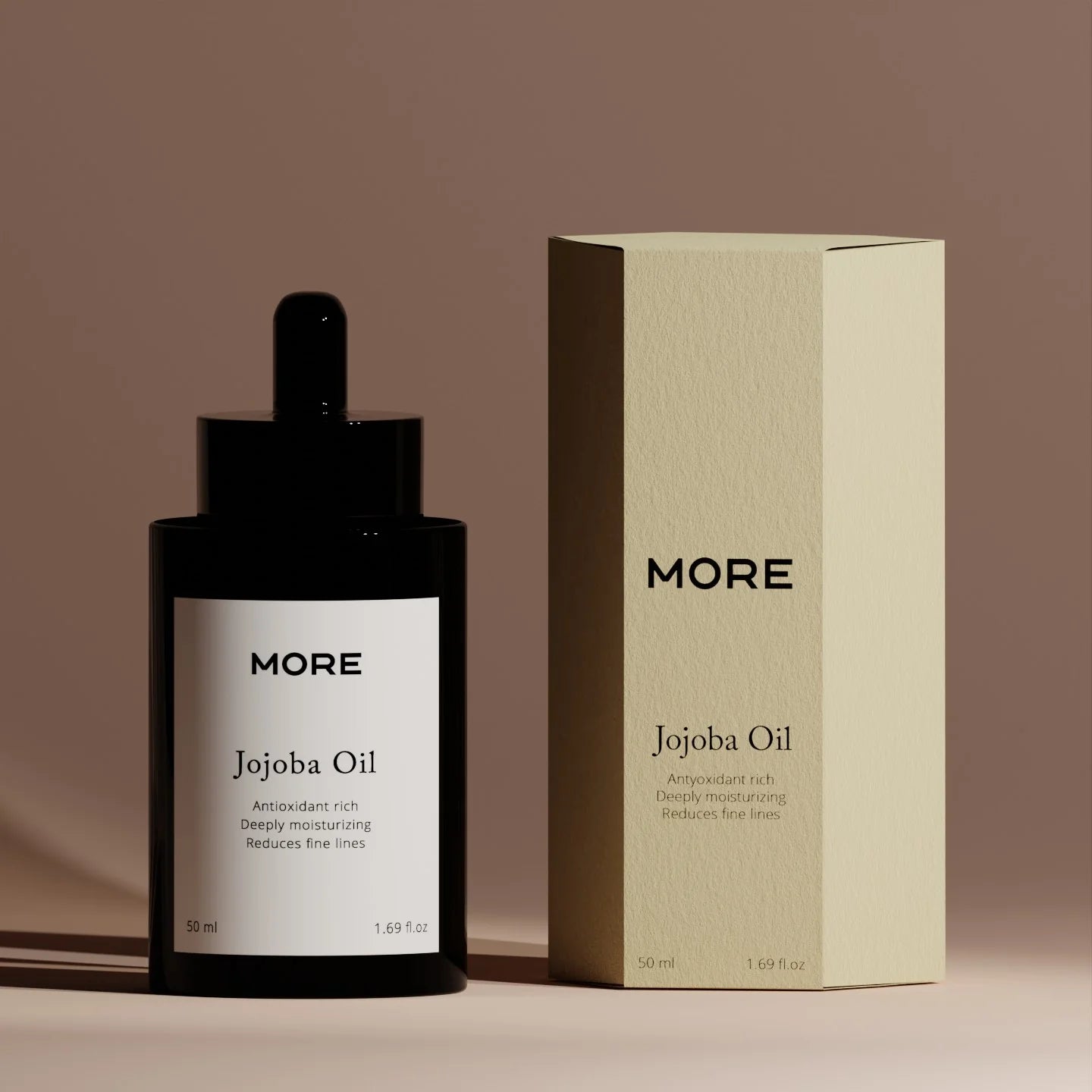 MORE Organic Jojoba Moisturising Face & Body Oil, 50 ml